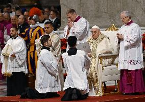 Pope Francis Leads Christmas Eve Mass - Vatican