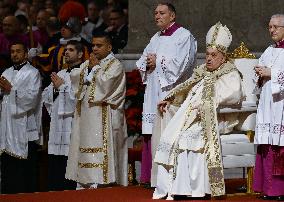 Pope Francis Leads Christmas Eve Mass - Vatican