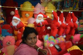 Christmas Celebration On The Outskirts Of Kolkata, India