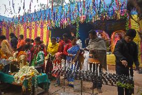 Christmas Celebration On The Outskirts Of Kolkata, India