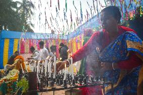 Christmas Celebration On The Outskirts Of Kolkata, India