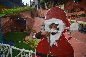 Christmas Celebration On The Outskirts Of Kolkata, India