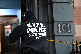 NYPD Crime Scene Investigators At Scene Where 36-year-old Man Fatally Stabbed Numerous Times On East Tremont Avenue And Morris A