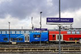 Parked Bavarian Regional Trains