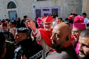 Latin Patriarch of Jerusalem Leads Christmas Eve Mass at the Church of the Nativity in Bethlehem - West Bank