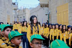 Christmas Eve Procession Towards the Church of the Nativity in Bethlehem - West Bank