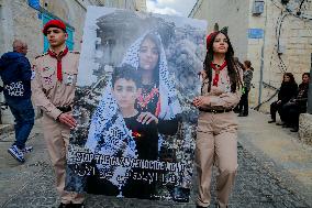 Christmas Eve Procession Towards the Church of the Nativity in Bethlehem - West Bank