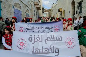 Christmas Eve Procession Towards the Church of the Nativity in Bethlehem - West Bank