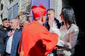 Latin Patriarch of Jerusalem Leads Christmas Eve Mass at the Church of the Nativity in Bethlehem - West Bank