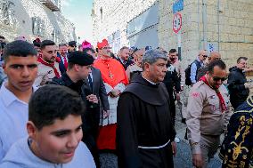 Latin Patriarch of Jerusalem Leads Christmas Eve Mass at the Church of the Nativity in Bethlehem - West Bank