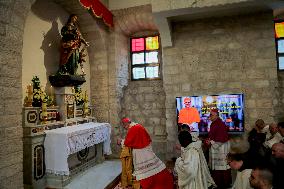 Latin Patriarch of Jerusalem Leads Christmas Eve Mass at the Church of the Nativity in Bethlehem - West Bank