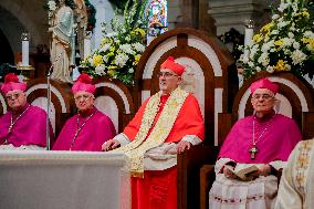 Latin Patriarch of Jerusalem Leads Christmas Eve Mass at the Church of the Nativity in Bethlehem - West Bank