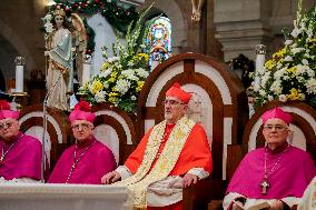 Latin Patriarch of Jerusalem Leads Christmas Eve Mass at the Church of the Nativity in Bethlehem - West Bank