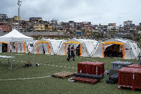 Setting up of the ESCRIM Field Hospital in Mamoudzou - Mayotte