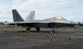 U.S. F-22 stealth fighter at Japan base