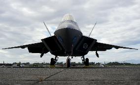 U.S. F-22 stealth fighter at Japan base