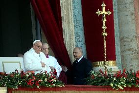 Pope Francis imparts a solemn blessing  Urbi et Orbi  on the occasion of Christmas in St. Peter's Square