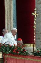 Pope Francis imparts a solemn blessing  Urbi et Orbi  on the occasion of Christmas in St. Peter's Square