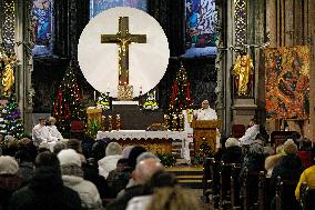 Christmas Mass at Church of St Nicholas in Kyiv