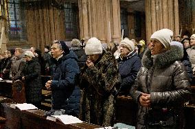 Christmas Mass at Church of St Nicholas in Kyiv