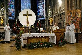 Christmas Mass at Church of St Nicholas in Kyiv