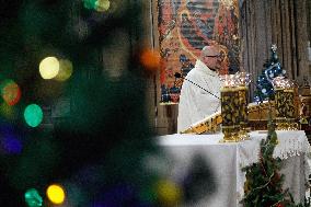 Christmas Mass at Church of St Nicholas in Kyiv