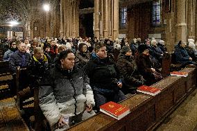 Christmas Mass at Church of St Nicholas in Kyiv