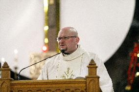 Christmas Mass at Church of St Nicholas in Kyiv