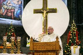 Christmas Mass at Church of St Nicholas in Kyiv