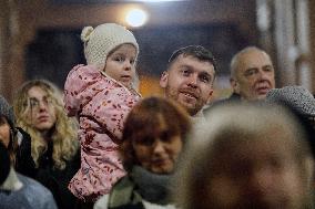 Christmas Mass at Church of St Nicholas in Kyiv