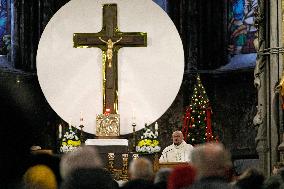 Christmas Mass at Church of St Nicholas in Kyiv