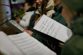 Christmas Mass at Church of St Nicholas in Kyiv