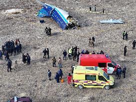 Azerbaijan Airlines Plane Crashes Near Aktau - Kazakhstan