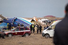 Azerbaijan Airlines Plane Crashes Near Aktau - Kazakhstan