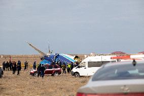 Azerbaijan Airlines Plane Crashes Near Aktau - Kazakhstan