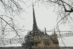 Large Crowd At Notre-Dame De Paris For First Christmas Masses