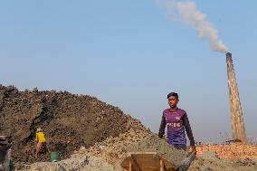 Brickfield Workers In Bangladesh.