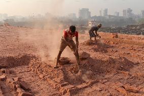 Brickfield Workers In Bangladesh.