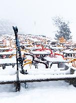 Ski Resort in The Pyrenees Mountains - France