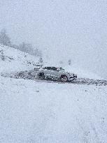 Ski Resort in The Pyrenees Mountains - France