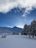 Ski Resort in The Pyrenees Mountains - France