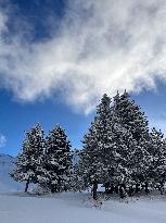 Ski Resort in The Pyrenees Mountains - France