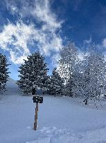 Ski Resort in The Pyrenees Mountains - France