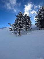 Ski Resort in The Pyrenees Mountains - France