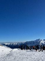 Ski Resort in The Pyrenees Mountains - France