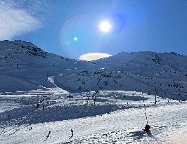 Ski Resort in The Pyrenees Mountains - France