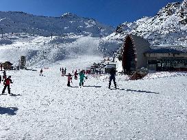 Ski Resort in The Pyrenees Mountains - France