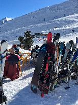 Ski Resort in The Pyrenees Mountains - France