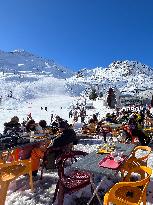 Ski Resort in The Pyrenees Mountains - France