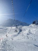 Ski Resort in The Pyrenees Mountains - France